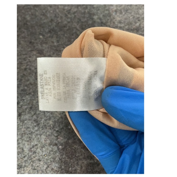 Peach/Nude Lace Neck Floral Mini Cocktail Dress Small - Picture 5 of 5